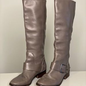 B Brian Atwood Rhinestone Buckle Boot 8 1/2